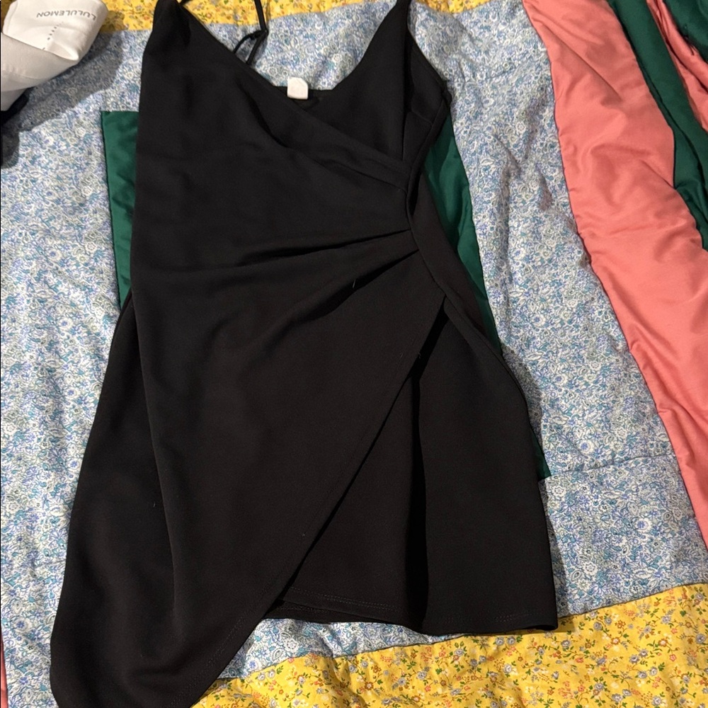 Elegant Black Wrap Dress
